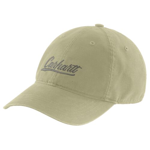 Women's Canvas Script Graphic Cap in Dried Clay