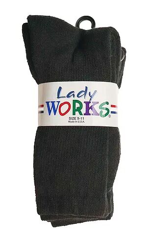 Women's 9-11 Crew Socks in Black