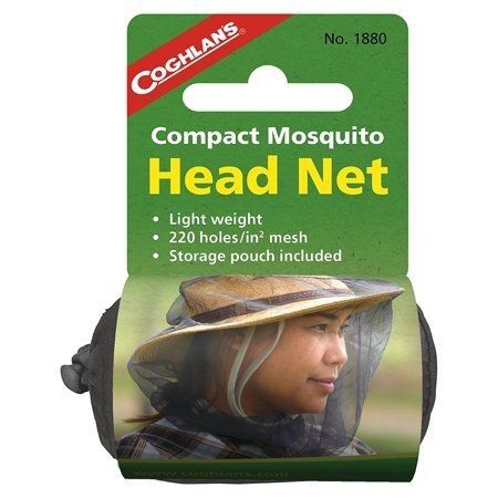 Compact Mosquito/Bug-Proof Head Net with Stuff Sack