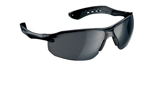 Flat Temple Safety Eyewear with Gray Lens