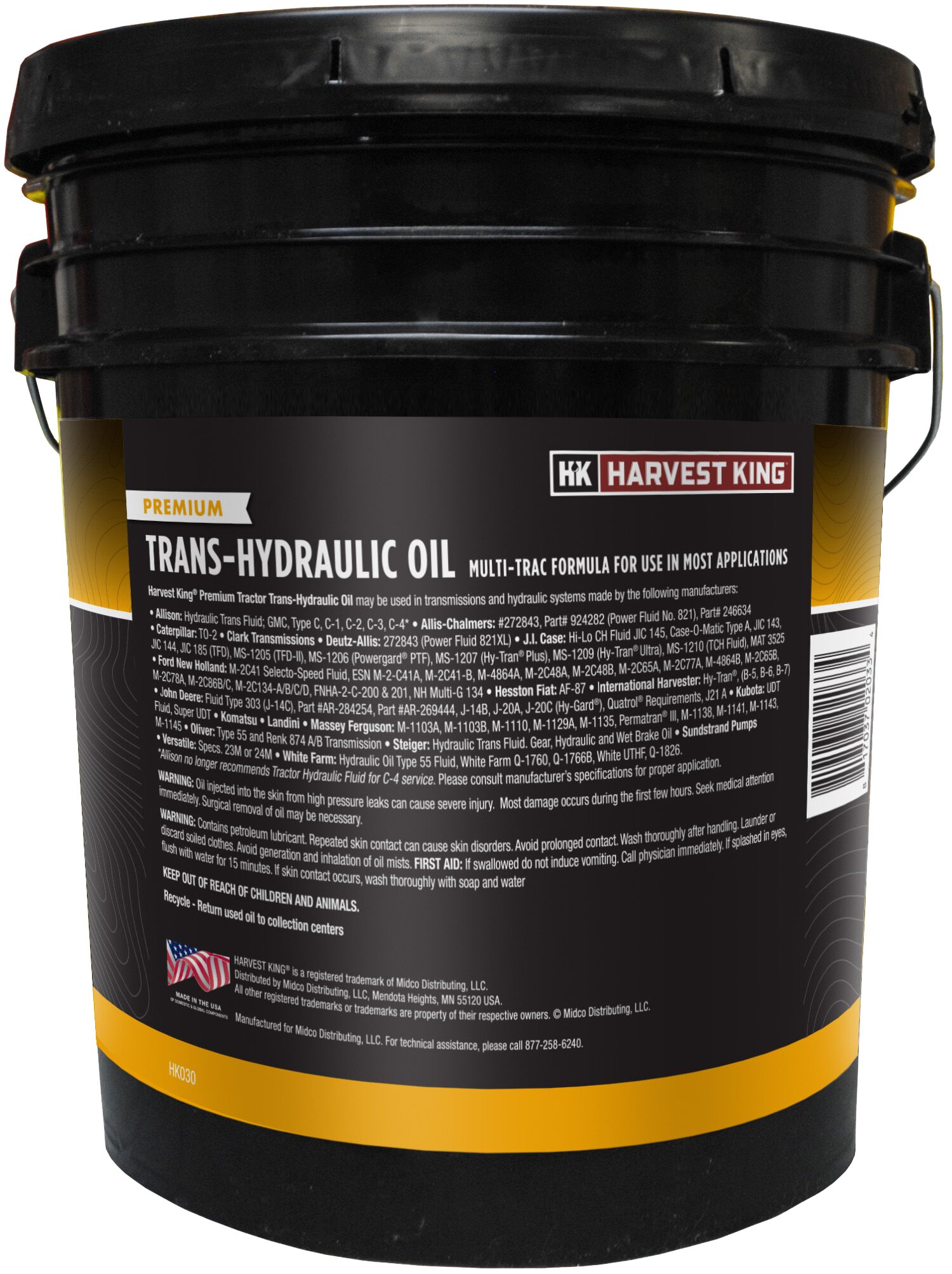 Harvest King Premium Universal Tractor TransHydraulic Oil 5 Gallon