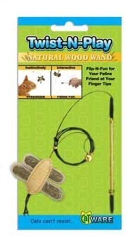 Natural Wood Twist-N-Play Wand Cat Toy