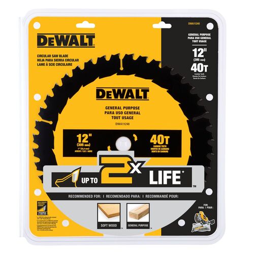 12" General Purpose Saw Blade (40 Tooth)