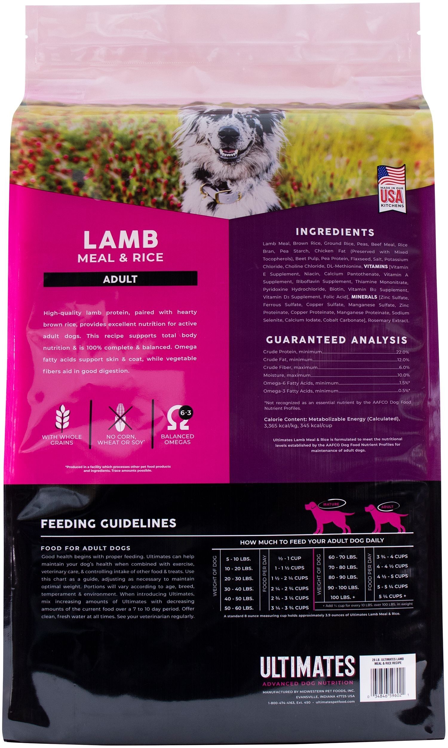 Pro Pac Ultimates Lamb Meal and Brown Rice Natural Formula Dry Dog Food