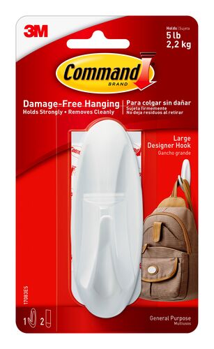 Command White Large Designer Hook Kit