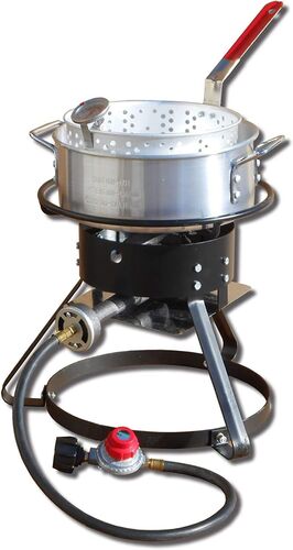 Outdoor Cooker with Fry Pan