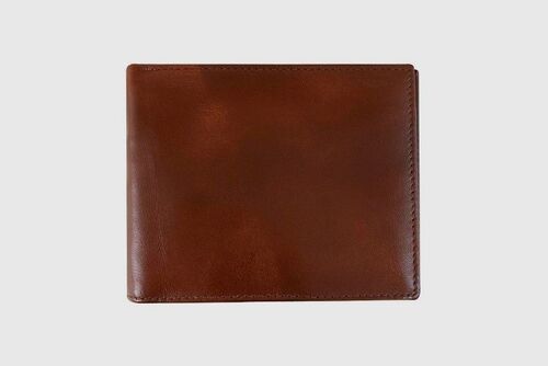 Genuine Leather Pass Case Brown Wallet