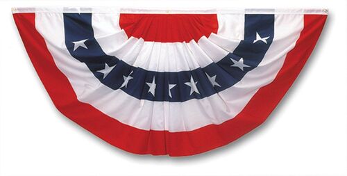 Pleated Full Fan Flag With Stars Bunting