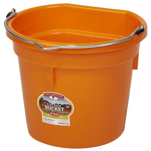 20 Quart Plastic Bucket in Orange