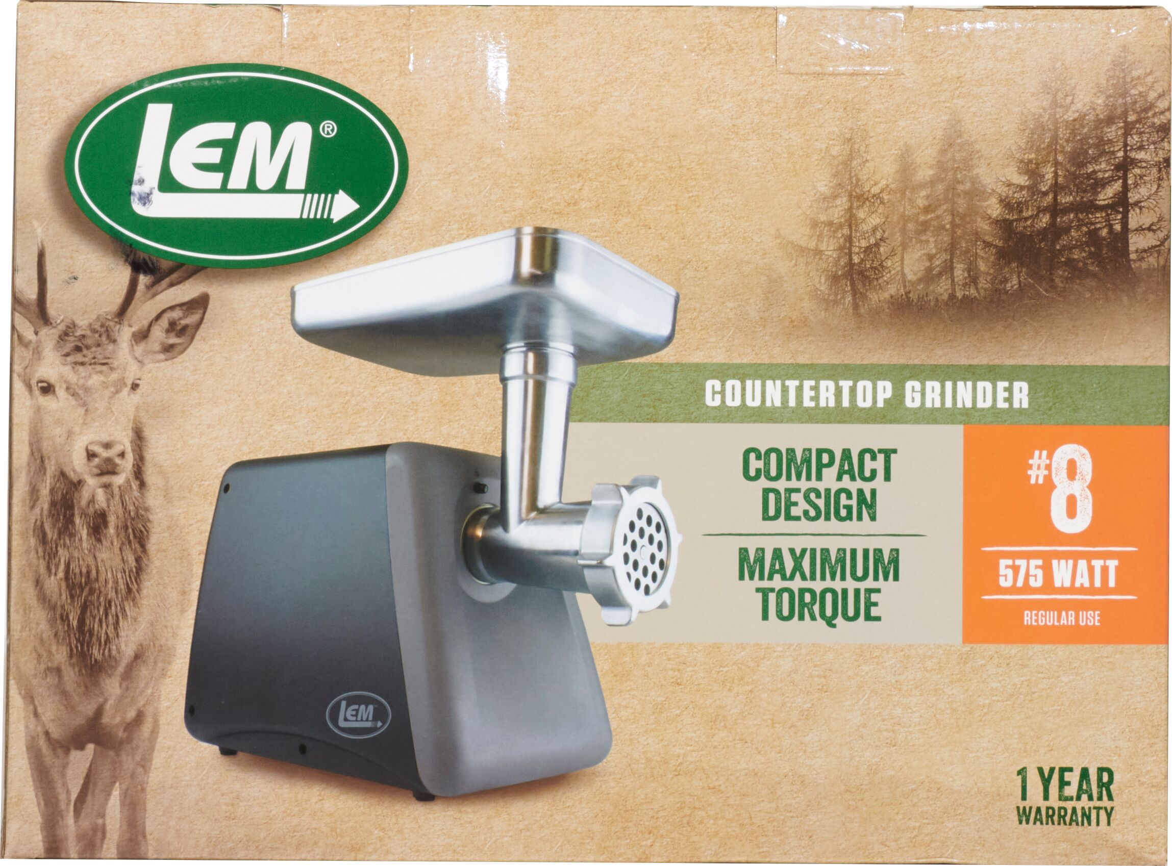 LEM 8 575 Watt Electric Countertop Meat Grinder