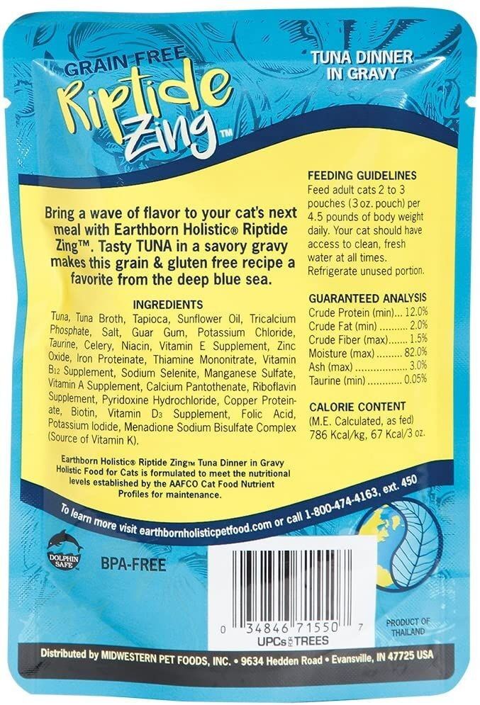 Riptide Zing Tuna Dinner In Gravy Wet Cat Food - 3 oz