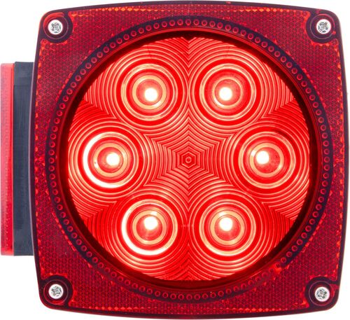 Red Lens LED Combination Tail Light For Driver Side