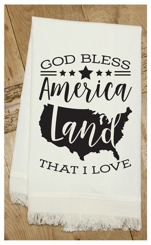 God Bless America Land That I Love Kitchen Towel