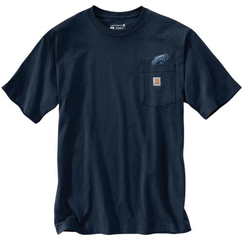 Men's Relaxed Fit Lightweight Short-Sleeve Pocket Fish Graphic T-Shirt