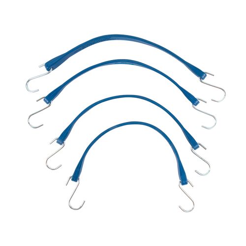 4-Pack Industrial EPDM Cold Weather Blue Rubber Tarp Straps