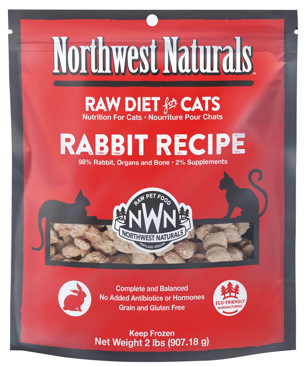 Frozen Dried Rabbit Morsels Cat Food - 2 Lb