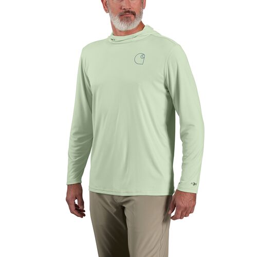 Men's Force Sun Defender Lightweight Logo Graphic Hooded Long Sleeve T-Shirt