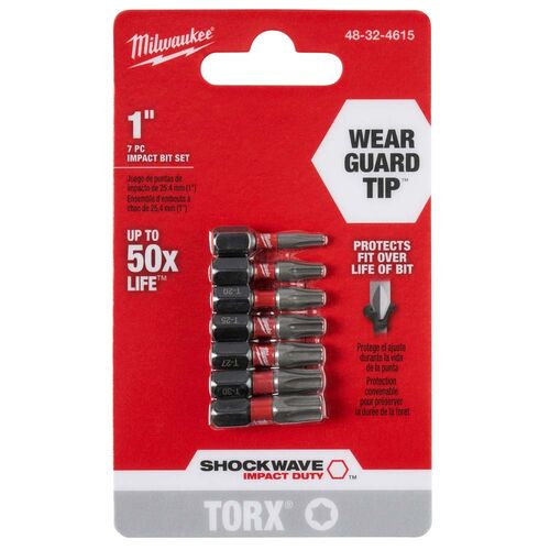 7 Piece 1'' Torx Bit Set
