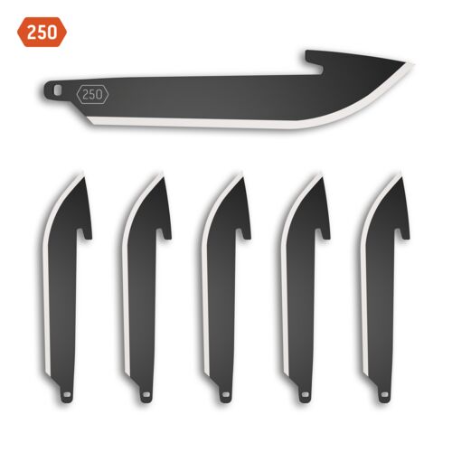 2.5" Drop-Point Replacement Blades 6-Pack