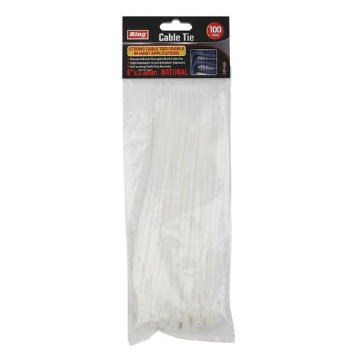 100 Piece 8 X 3.6 MM Natural Cable Ties