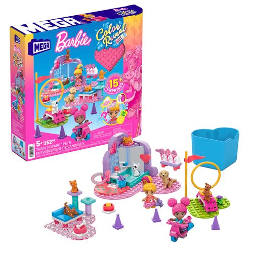 MEGA Barbie Color Reveal Building Toy Playset