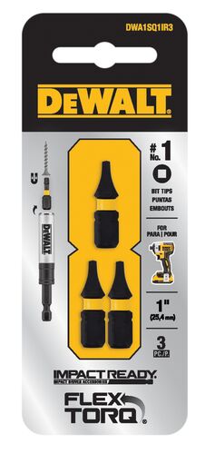 1/4" x 1" Square Flextorq Impact Driver Bit