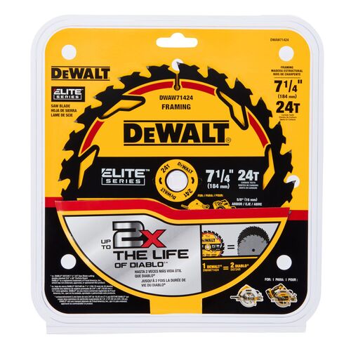 Elite Series Carbide Circular Saw Blade 7-1/4" 24T