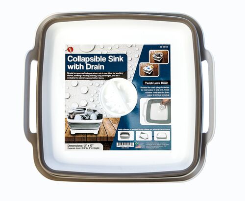 Collapsible Sink with Drain