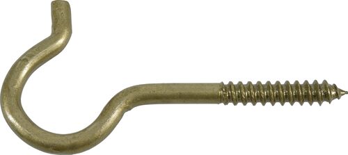 Gold Flagged Screw Hook - 1/4" x 4-1/2"