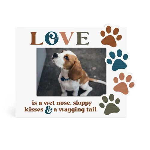 Love Is A Wet Nose Sloppy Kisses And A Wagging Tail Photo Frame