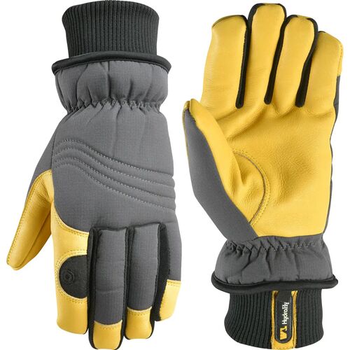 Men's HydraHyde Insulated Grain Cowhide Leather Hybrid Gloves