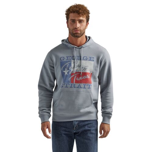 Men's George Strait Graphic Hoodie Sweatshirt in Grey Heather