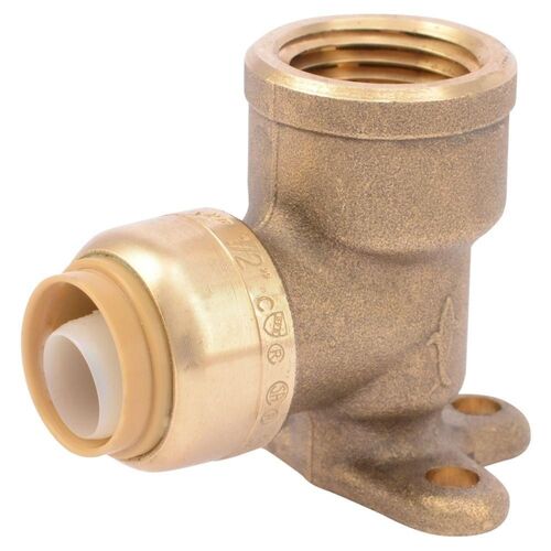 1/2" Push-to-Connect x FIP Brass 90- Degree Drop Ear Elbow Fitting