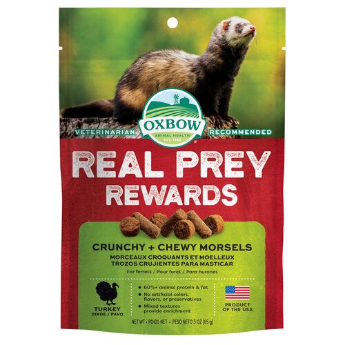Real Prey Rewards Crunchy & Chewy Ferret Treat in Turkey - 3 oz