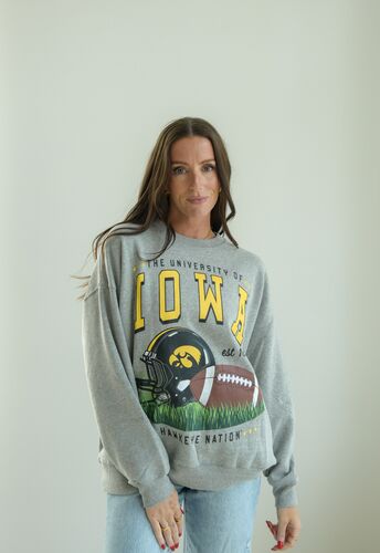 Women's Iowa Long Sleeve Malone Crew Sweatshirt