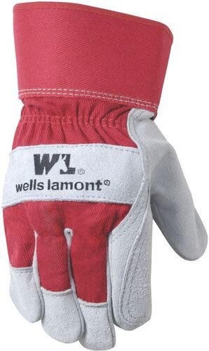 Men's Suede Cowhide Double Leather Palm Gloves