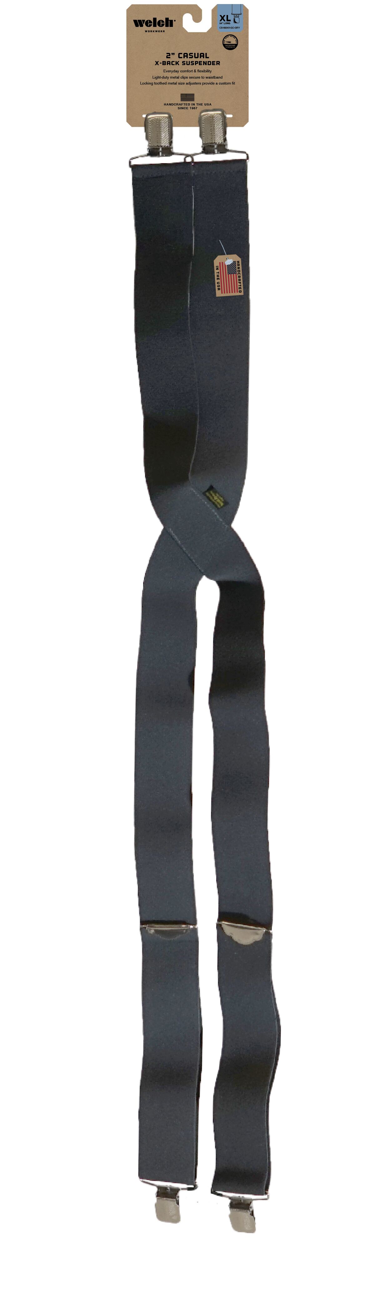 Welch Workwear® • Welch® 2 X-Back Work Clip-On Suspender with