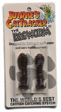 Junnie's Cattracker Egg Worm in Brown - 2 pack