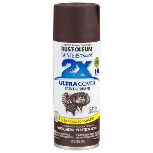 Painter's Touch 2X Ultra Cover Paint + Primer Spray Paint in Satin Espresso - 12 oz