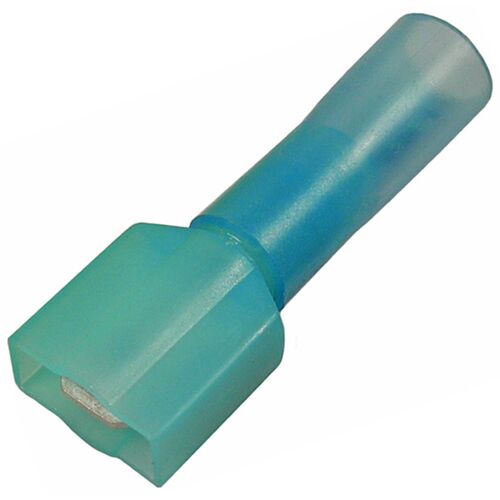 14-16 Gauge 1/4" Stud Spade with Shrink Sleeve Male Wiring Connector