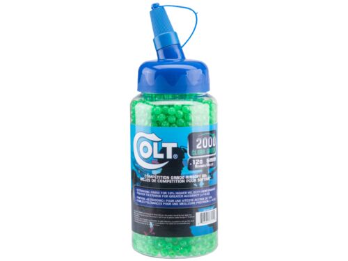 .12g/6mm Competition Grade Airsoft BB's in Green - 2,000 Count