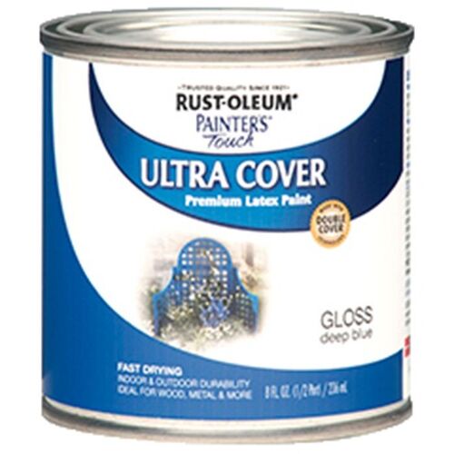 Painter's Touch Half Pint Deep Blue Ultra Cover Multi-Purpose Gloss Paint