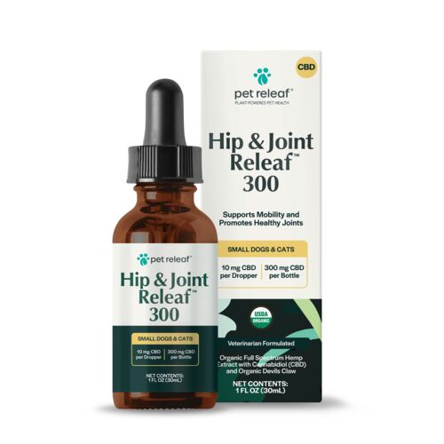 Hip & Joint Releaf 300mg CBD Oil for Small Dogs & Cats