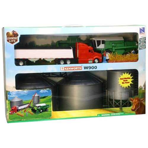 Grain Bin Farm Set With Hauler
