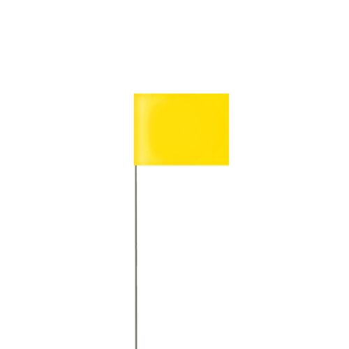 21" 100 Pack STD Yellow Marking Flag