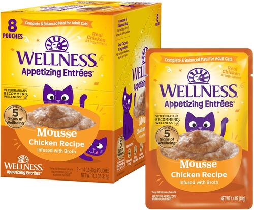 Appetizing Entrees Mousse Chicken Recipe Infused with Broth Wet Cat Food - 1.4 oz Package