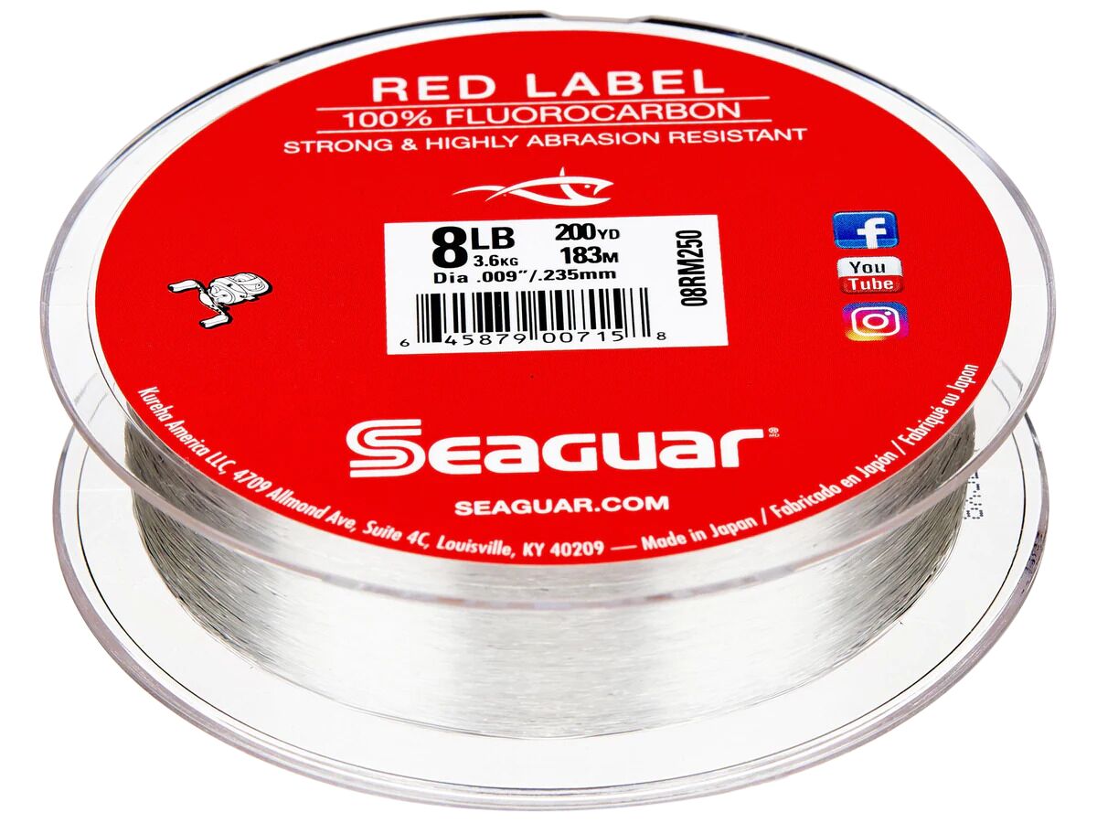 #8 Red Label Fluorocarbon 200 Yard Fishing Line