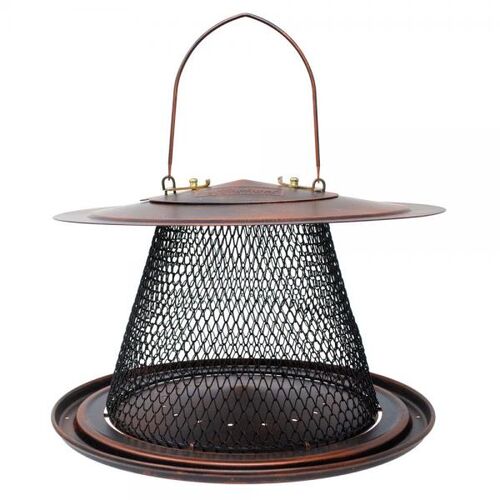 Copper Collapsible Mesh Feeder with Tray