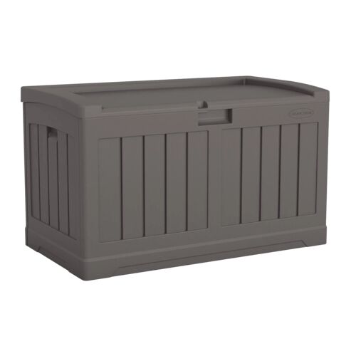 50 Gallon Medium Deck Box with Seat in Stoney