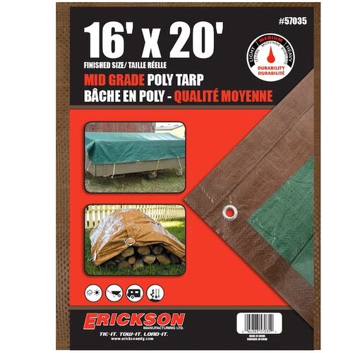 Green & Brown Weave Tarp - 16' x 20'